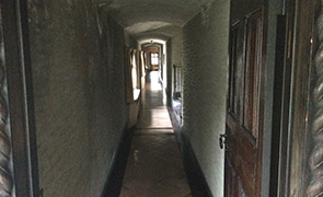 An upstairs hallway in the Rosen House; photo by Mason.