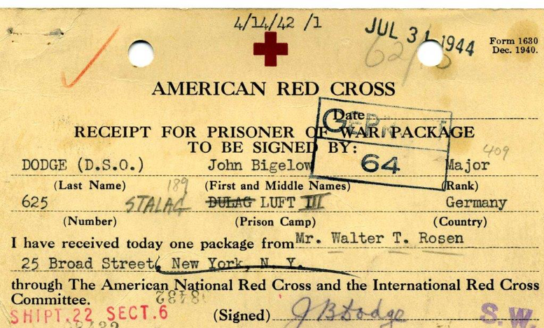 American Red Cross Receipt