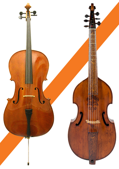 Cello v Viola da Gamba
